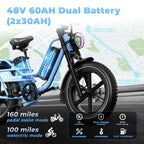 Dual Battery for Adults, Cargo with 48V 60AH