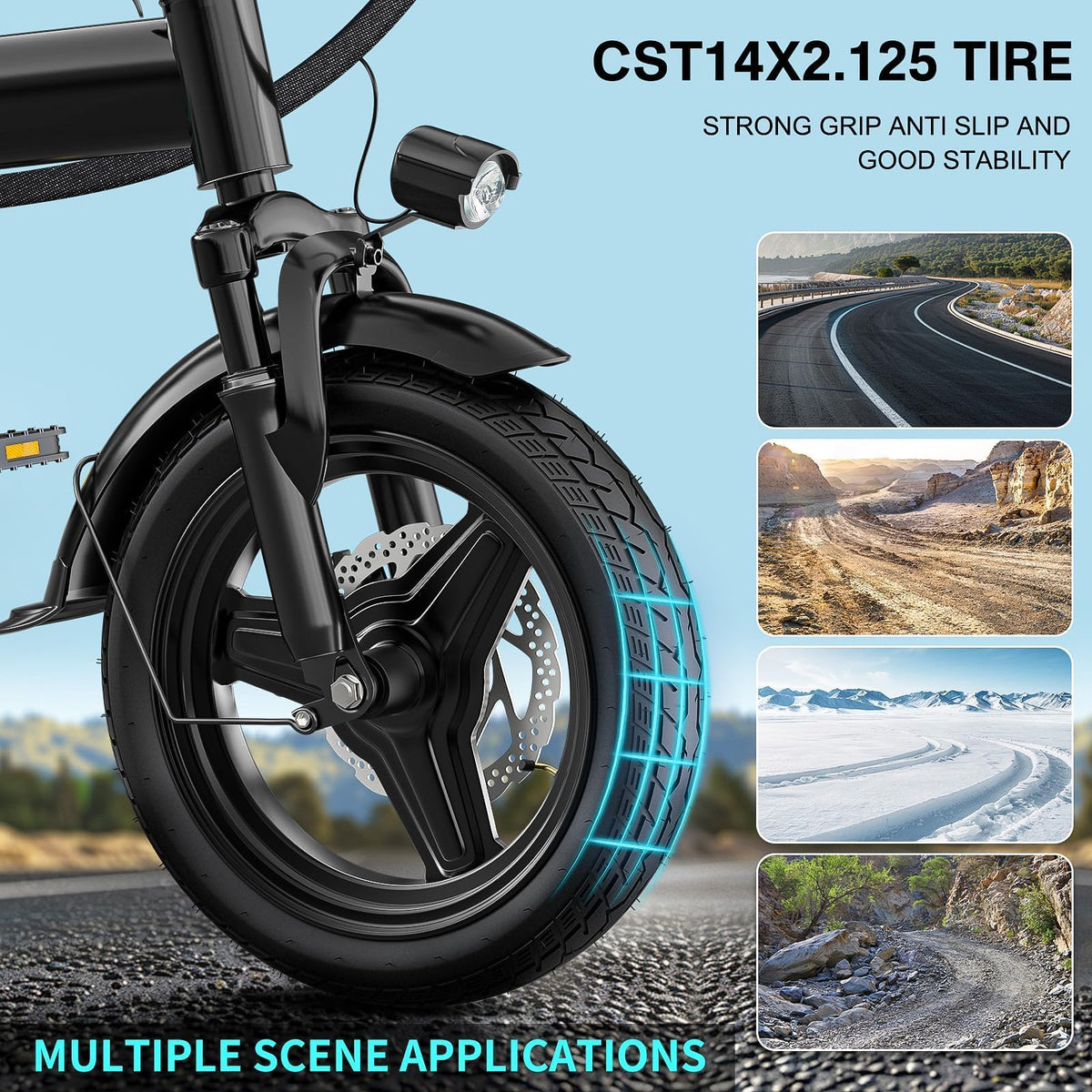 LELEKUAI for Adults, 1200W Peak Motor Commuter Ebike, 20-28MPH Speed