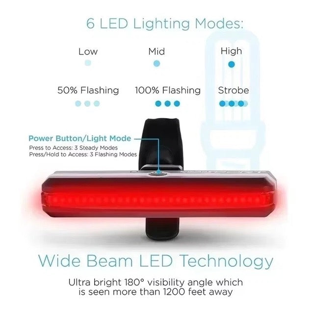 Rechargeable Rear Bike Lights Back Bicycle Light LED