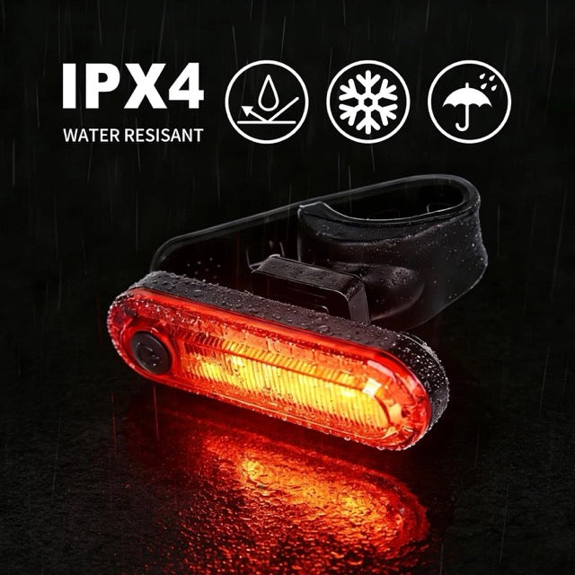 USB Rechargeable Bicycle Rear Lights for Skateboards Strollers and Wheelchairs