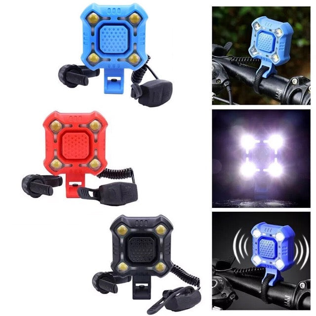 Bicycle Horn Bike Lighting Bicycle Horn 140dB Headlights Waterproof USB Charging